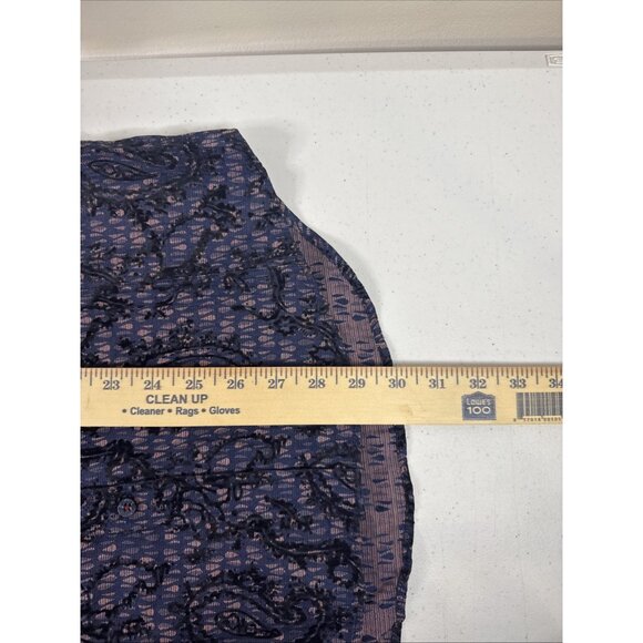 Eight X Premium Buckle Mens Blue Paisley Long Sleeve Button-Up Shirt Size Large - Picture 7 of 8